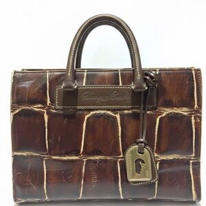 Dooney & Bourke Croc-embossed Florentine Vachetta Leather Y2K bag